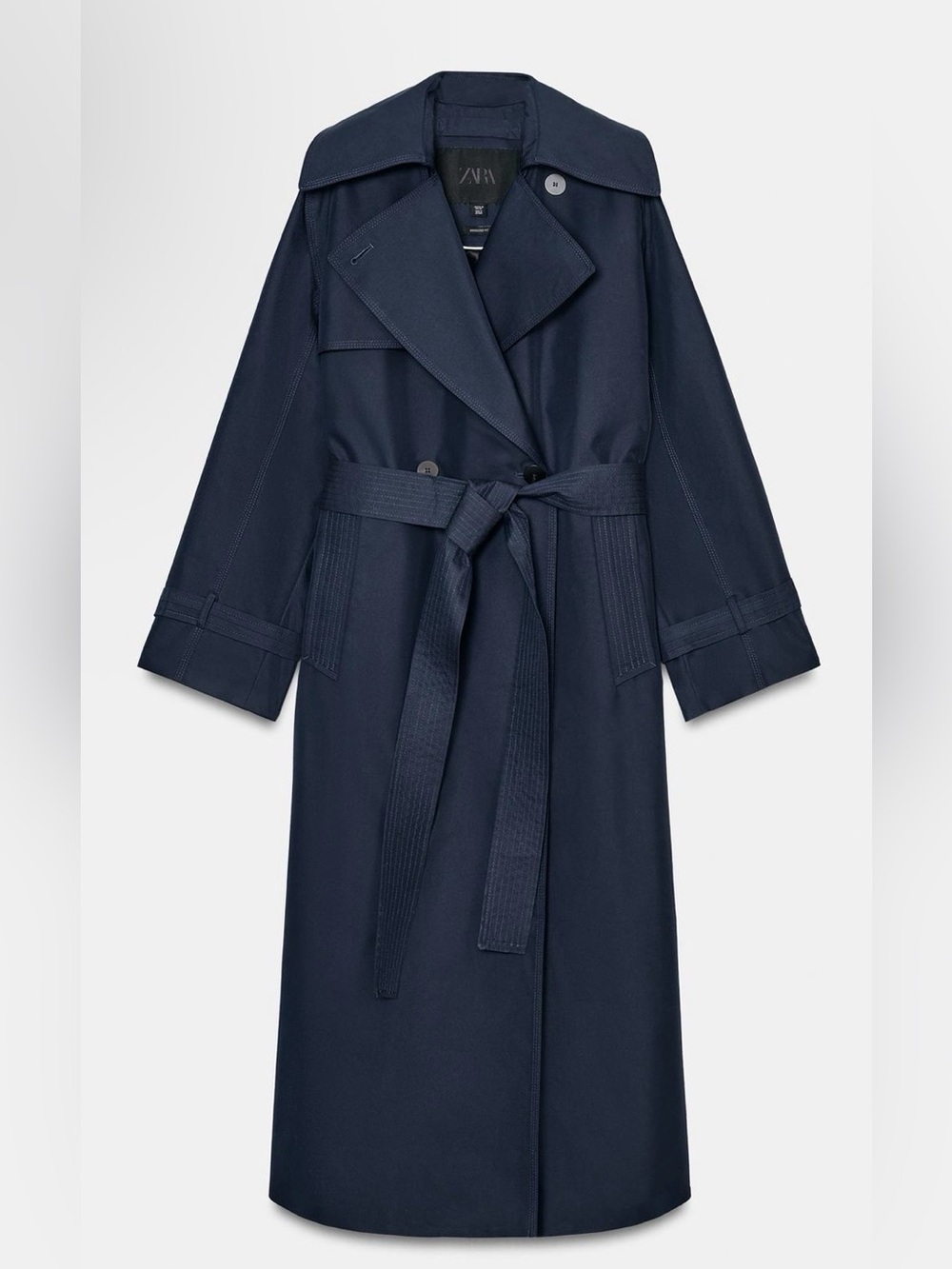 Zara OVERSIZED BELTED TRENCH COAT ZW COLLECTION -